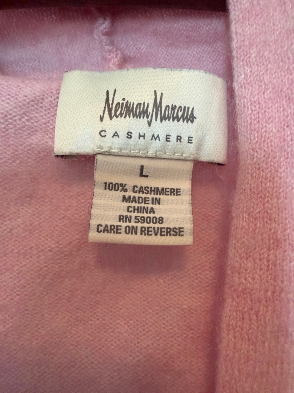 Neiman Marcus Pale Pink cashmere Sweater - Picture 2 of 3